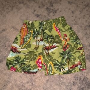 Tropical Green Kids Surfing Shorts